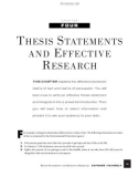 THESIS STATEMENTS AND EFFECTIVE RESEARCH - Express yourself