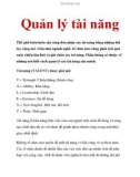 Quản lý tài năng