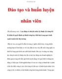 Đào tạo và cách huấn luyện nhân viên