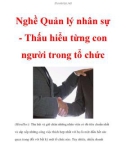 Nghề Quản lý nhân sự - Thấu hiểu từng con người trong tổ chức