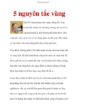 5 nguyên tắc vàng