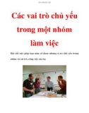 Các vai trò chủ yếu trong một nhóm làm việc