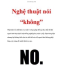 Nghệ thuật nói 'không'