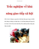 Trắc nghiệm về khả năng giao tiếp xã hội