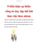 9 biểu hiện sự thiếu vắng tư duy tập thể khi làm việc theo nhóm