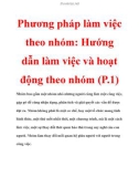 Phương pháp làm việc theo nhóm: Hướng dẫn làm việc và hoạt động theo nhóm(P.1)