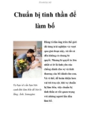 Chuẩn bị tinh thần để làm bố