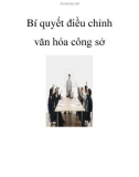 Bí quyết điều chỉnh văn hóa công sở