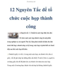 12 nguyên tắc để tổ chức cuộc họp thành công