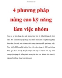 4 phương pháp nâng cao kỹ năng làm việc nhóm