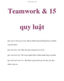 Teamwork & 15 quy luật