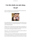 Các tiêu chuẩn của một chàng 'sát gái'