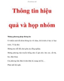 Thông tin hiệu quả và họp nhóm