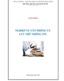 Giáo trình Nghiệp vụ văn phòng và lưu trữ thông tin - Trường Trung cấp Tháp Mười