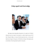 Giúp người mới hoà nhập