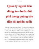 Quản lý người tiêu dùng ảo - bước đột phá trong quảng cáo tiếp thị