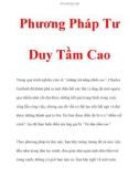 Phương Pháp Tư Duy Tầm Cao