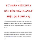 TỪ NHÂN VIÊN XUẤT SẮC ĐẾN NHÀ QUẢN LÝ HIỆU QUẢ (PHẦN 1)