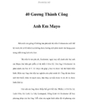 40 Gương Thành Công - Anh Em Mayo