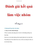 Đánh giá kết quả làm việc nhóm