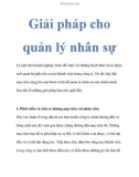 Giải pháp cho quản lý nhân sự