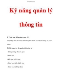 Kỹ năng quản lý thông tin