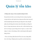 Quản lý tồn kho