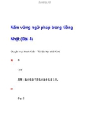 Nắm vững ngữ pháp trong tiếng Nhật (Bài 4)