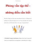 Phỏng vấn tập thể những điều cần biết