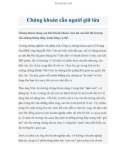 Chứng khoán cần người giữ lửa