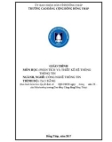 Giáo trình Phân tích và thiết kế hệ thông thông tin (Nghề: Công nghệ thông tin - Cao đẳng) - Trường Cao đẳng Cộng đồng Đồng Tháp