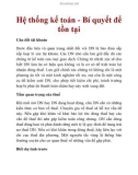 Hệ thống kế toán - Bí quyết để tồn tại