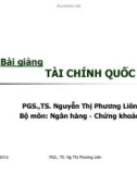 Bài giảng Tài chính quốc tế - Chương 1