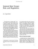 INTEREST RATE SWAPS: RISK AND REGULATION