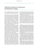 Thrift Involvement in Commercial and Industrial Lending