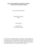 NEWS AND INTEREST RATE EXPECTATIONS: A STUDY OF SIX CENTRAL BANKS