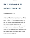 Khái quát chung về Thị trường chứng khoán