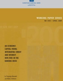 Working pAper series no 1041/ A pril 2009: An economic cApitAl model integrAting credit And interest rAte risk in the bAnking book