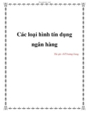 Các loại hình tín dụng ngân hàng