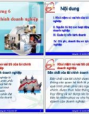 Bài giảng Tài chính tiền tệ (Ths.Vũ Quang Kết) - Chương 6: Tài chính doanh nghiệp