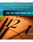 Chuyên đề Giá trị thời gian của tiền tệ - ThS. Nguyễn Thúy Anh