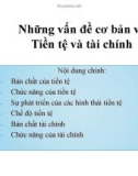 Bài giảng Lý thuyết tài chính tiền tệ: Chương 1 - Lê Vân Chi