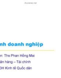 Bài giảng Tài chính doanh nghiệp: Chương 1 - Ths. Phan Hồng Mai