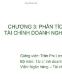 Bài giảng Tài chính doanh nghiệp: Chương 3 - GV. Trần Phi Long