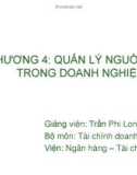 Bài giảng Tài chính doanh nghiệp: Chương 4 - GV. Trần Phi Long