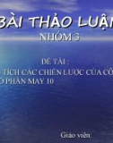 PHÂN TÍCH CÁC CHIẾN LƯỢC