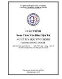 Giáo trình Soạn thảo văn bản điện tử (Nghề: Tin học ứng dụng - Trình độ Trung cấp) - Trường Cao đẳng Nghề An Giang