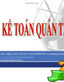 Kế toán quản trị - GV Trần Duy Thức