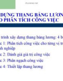 XÂY DỰNG THANG BẢNG LƯƠNG THEO PHÂN TÍCH CÔNG VIỆC