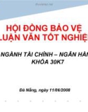 HOÀN THIỆN CÔNG TÁC QUẢN TRỊ RỦI RO CHO VAY TẠI NGÂN HÀNG NGOẠI THƯƠNG CHI NHÁNH ĐÀ NẴNG